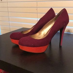 G by GUESS sZ 10 Deep Purple/Orange Heels